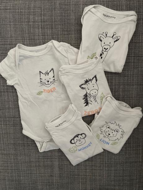 Sinsay sada 5x krátke body motív zvieratiek 68, sinsay,68