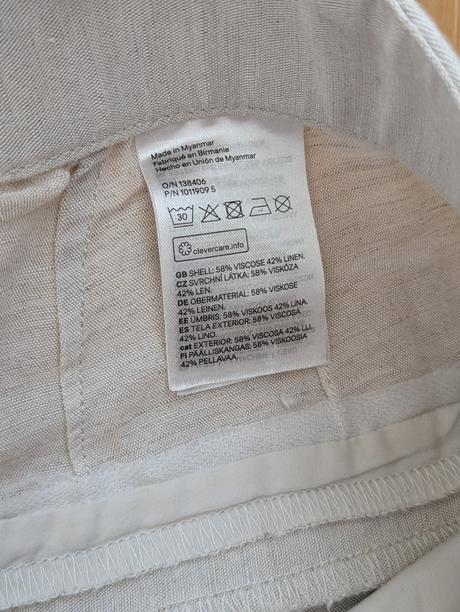 Ľanové nohavice h&m, h&m,m