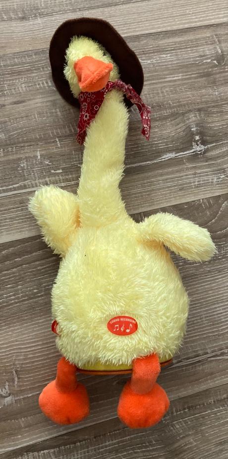 Plyšová spievajúca,tancujúca kačka/káčer, 