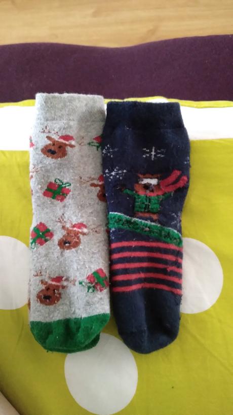 Vianočné ponožky č.23/26 2ks termo protišmykové, 23
