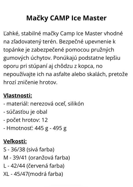 Horolezecké mačky camp, 