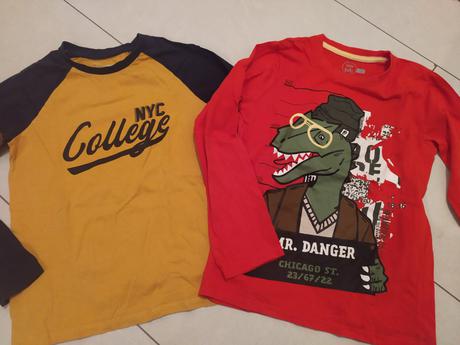 2x tričko dlhý rukáv, 128