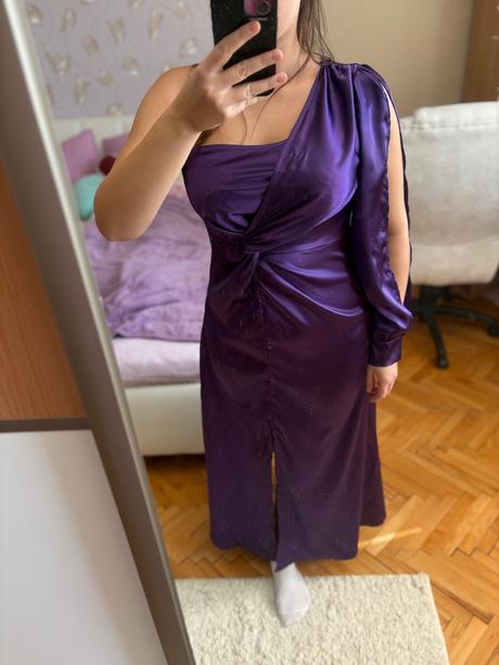 Satenové šaty, l / xl