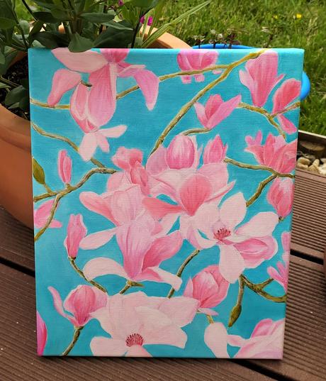 Magnólia v tyrkysovom 24x30, 