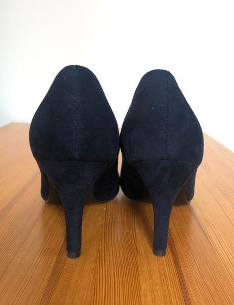 Modré semišové lodičky, 37