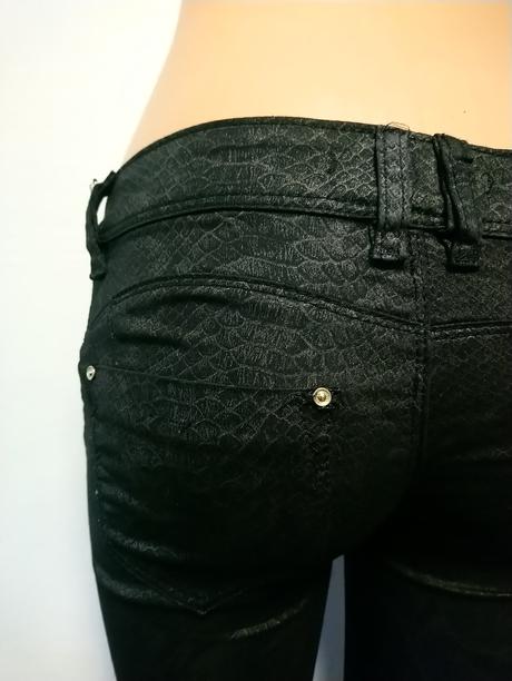 Dámske čierne el.nohavice s hadím vzorom, madonna, madonna,xs