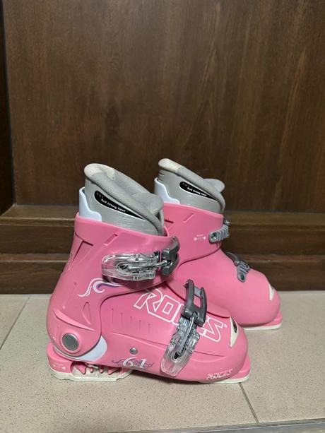 Lyže s lyžiarkami a palicami, rossignol,90-99 cm