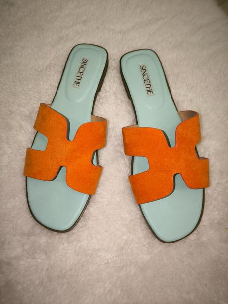 Šľapky oranžové ako nové, 39