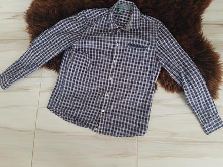 Pánska kockovaná košeľa, benetton,l