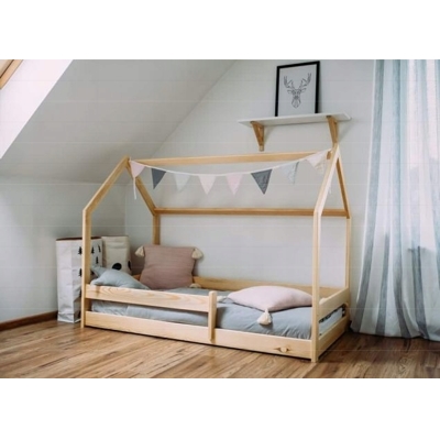 Detská posteľ domček masív, šírka (cm): 80,dĺžka (cm): 180