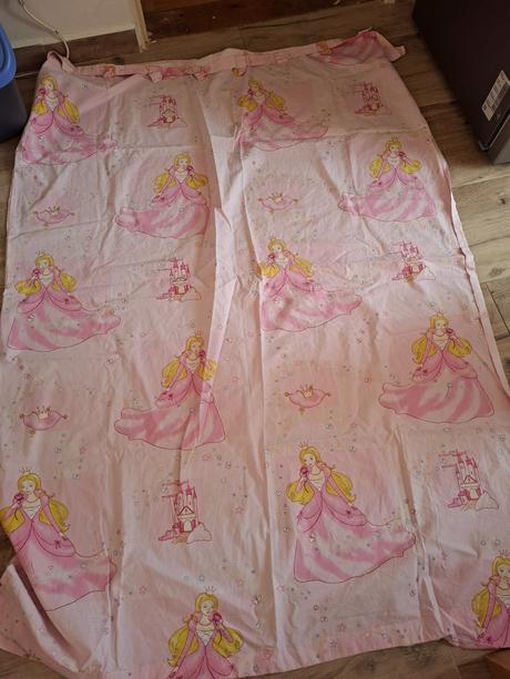 Zavesy a plachta na postel s princeznami 4ks, šírka (cm): 130,dĺžka (cm): 190