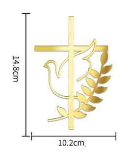 Tortový zápich krížik vetvička - skladom, tz-267,