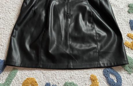 Čierna koženková sukňa, zara, l/40, zara,l