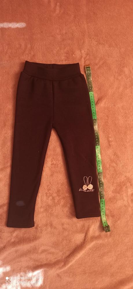 Zateplené čierne legíny na 4 roky, 104