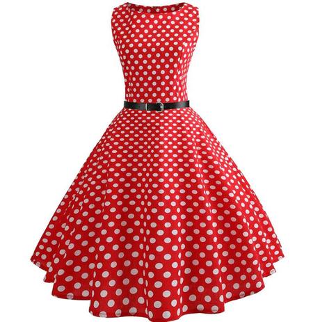 Red polka dot saty, l / m