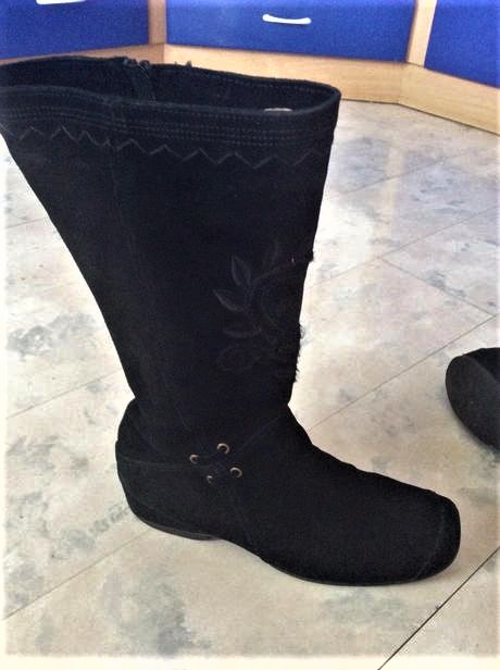 Semišové kožené čižmy 39/40, 39