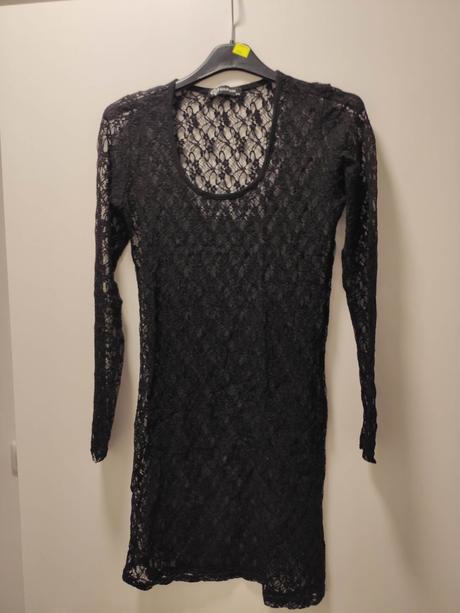 Priesvitne cipkovane tricko/saty, s