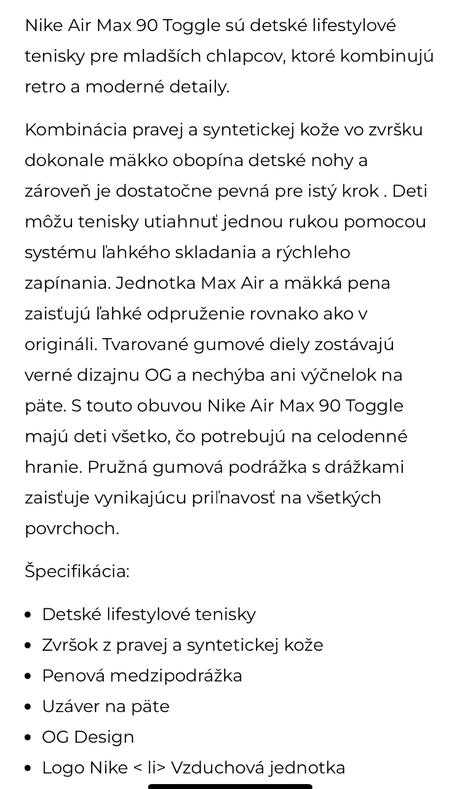 Tenisky nike air max, nike,18 / 19