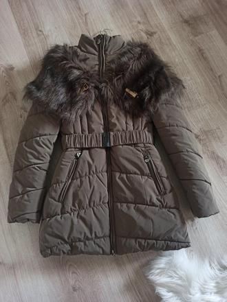 Zimná bunda s kožušinou, s