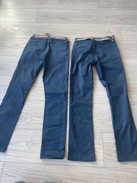 Modré nohavice s opaskom, 152