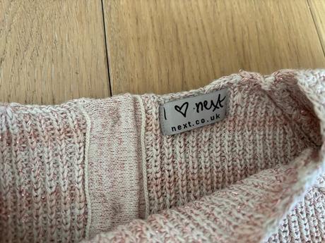 Krásny pulover next pretkany trblietavou niťou, next,98