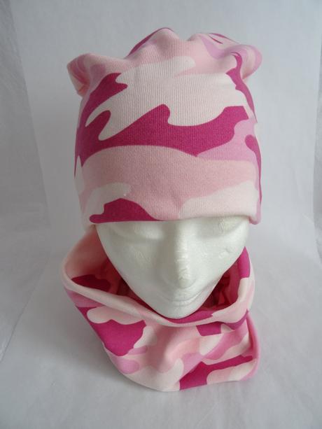 Maskáčová čiapka a šál, 50 - 158