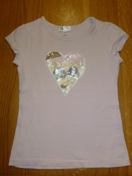 Tričko s flitrovým srdiečkom, mayoral,128