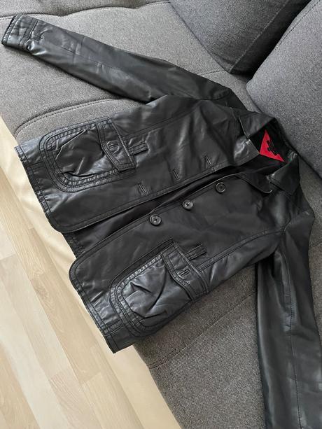 Tommy hilfiger čierna kožená bunda, tommy hilfiger,m