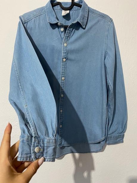 H&m rifľová košeľa, h&m,s