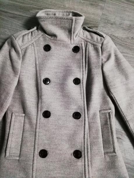 Sivý kabát, h&m,34