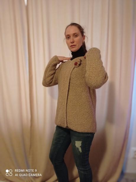 Strikovany krátky kabát, m