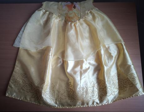 Zlato-žlté šaty s bellou z rozprávky, v. 122/128, h&m,128