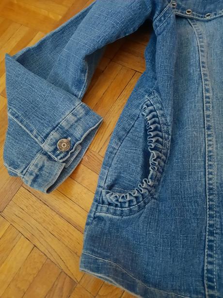 Dievčenská rifľová košeľa/ sako, 158