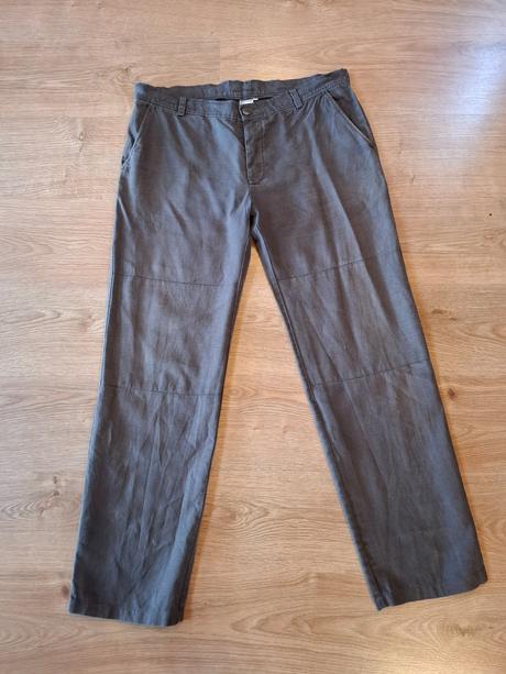 Pánske ľanové nohavice veľ l/34 značka pohan, l