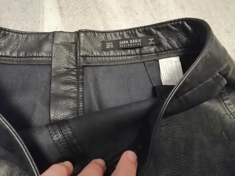Kožená čierna a-sukňa zara,vs-m,ekokoža, zara,s