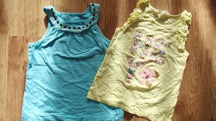 2x dievčenské letné tielko v.110/116, spolu, h&m,110