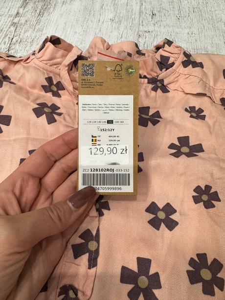 Ružové košeľové šaty 152, coccodrillo,152