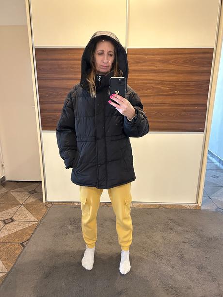 Teplá dlhšia bunda, bershka,xs