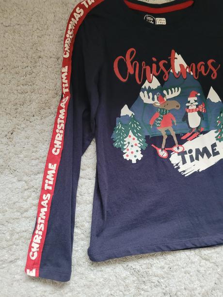 Tricka s vianočným motívom dvojičky little kids, 128