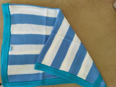 Modrá pletená deka, 