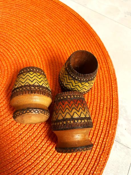 Drevené poháriky / 6 ks,