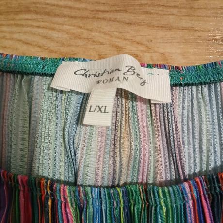 Plisovaná pásikavá blúzka christian berg, xl