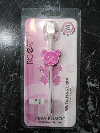 Rektálna rúrka pre dojčatá,