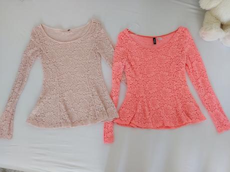 Elegantný čipkovaný top, h&m,xs