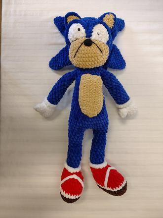 Zánovný veľký háčkovaný sonic, 54 cm,