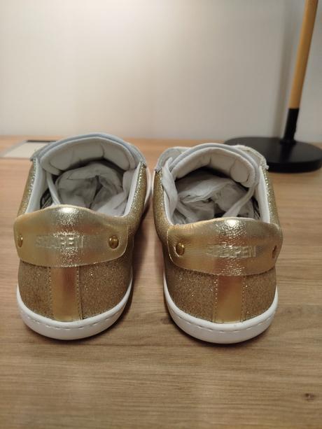 Shapen barefoot tenisky charm light gold leather, 40