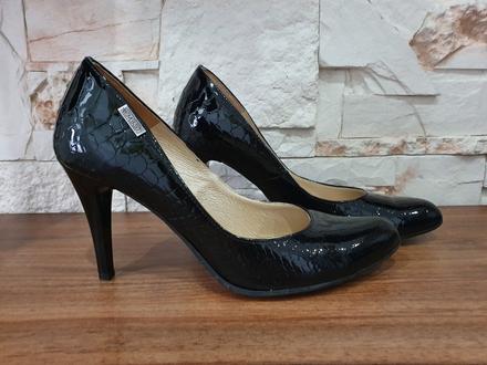 Čierne vzorované lodičky embis, 37