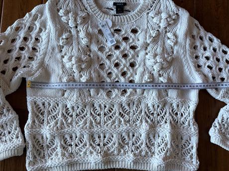 Upletovy dierkovany pulover, lindex,l