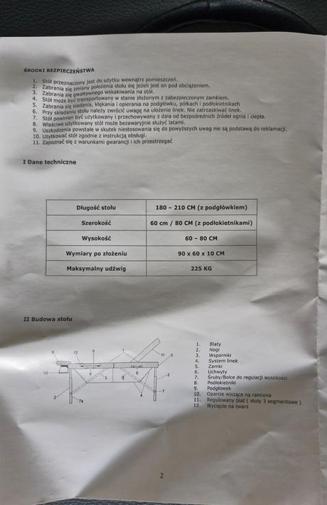 Hliníkové skladacie 3-dielne lehátko tetovacie / m, 