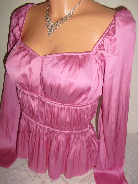 Luxusny satenovy babydoll topik, h&m,xs